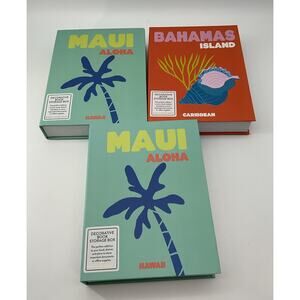 Decorative Book Storage Box, Seaside Design